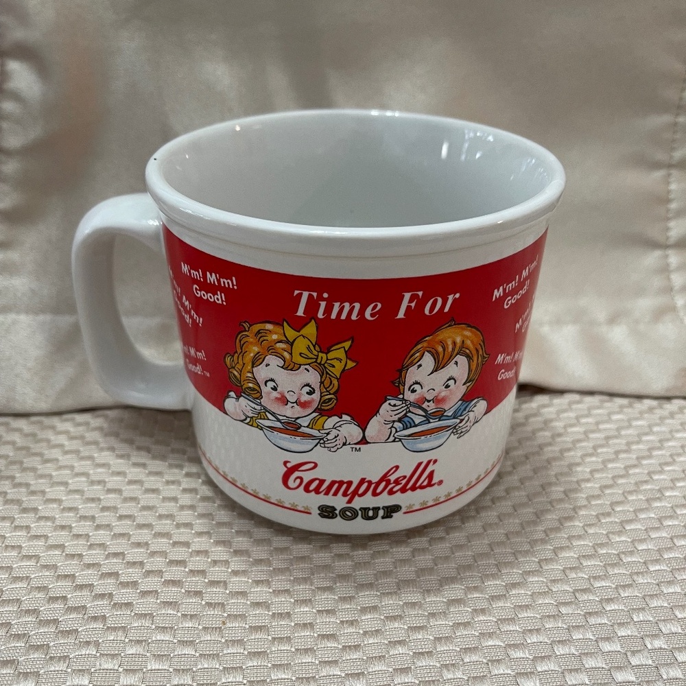 SET OF 2: Campbell Soup Company "Time for Campbell's Soup" 1998 Mug (VINTAGE)